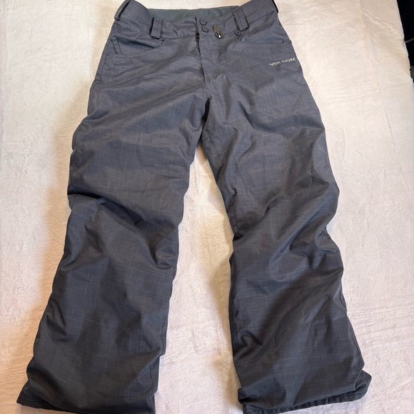 Volcom Kids Charcoal Snow Pants - Picture 1 of 9